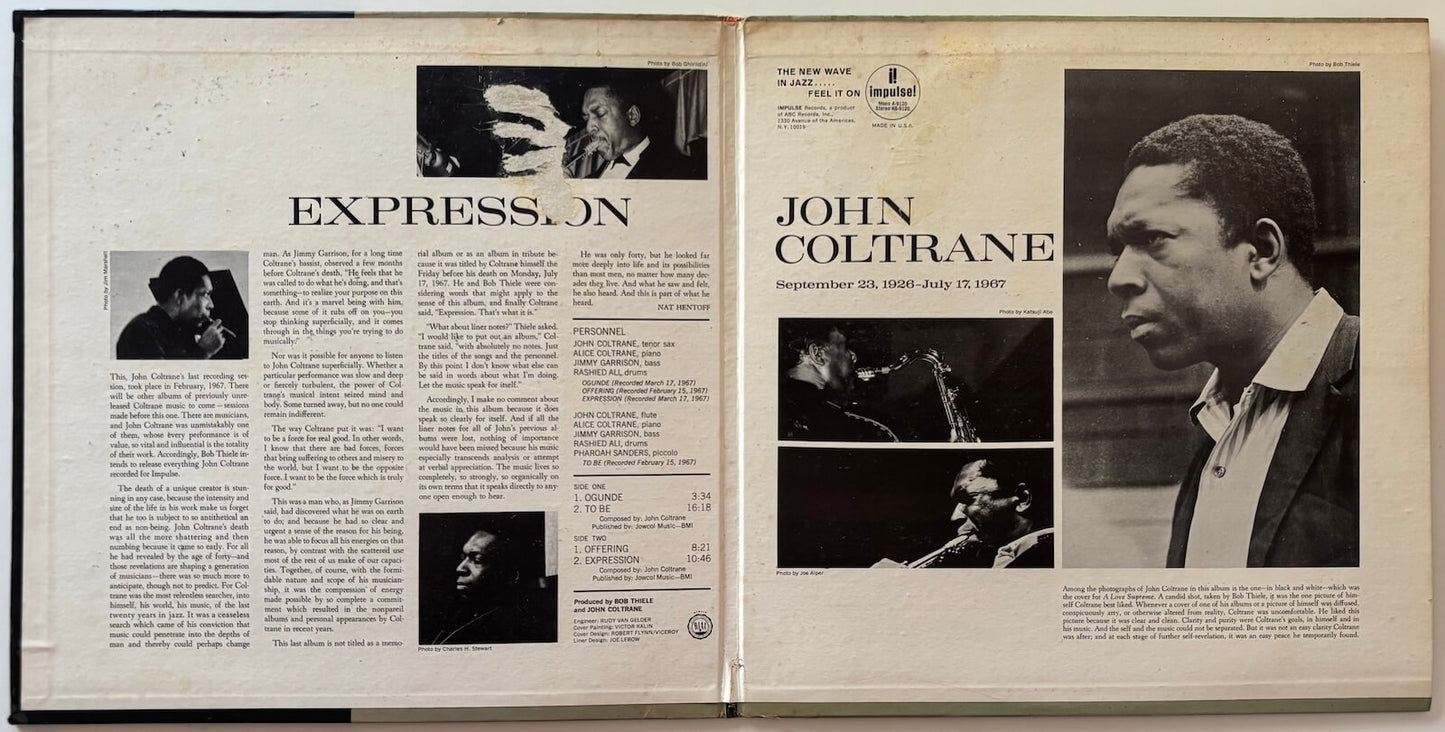 John Coltrane - Expression (1968 US Impulse! Rainbow Label Vinyl LP Gatefold)
