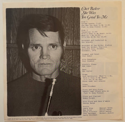 Chet Baker - She Was Too Good To Me (1978 Japanese CTI Limited Edition LP)