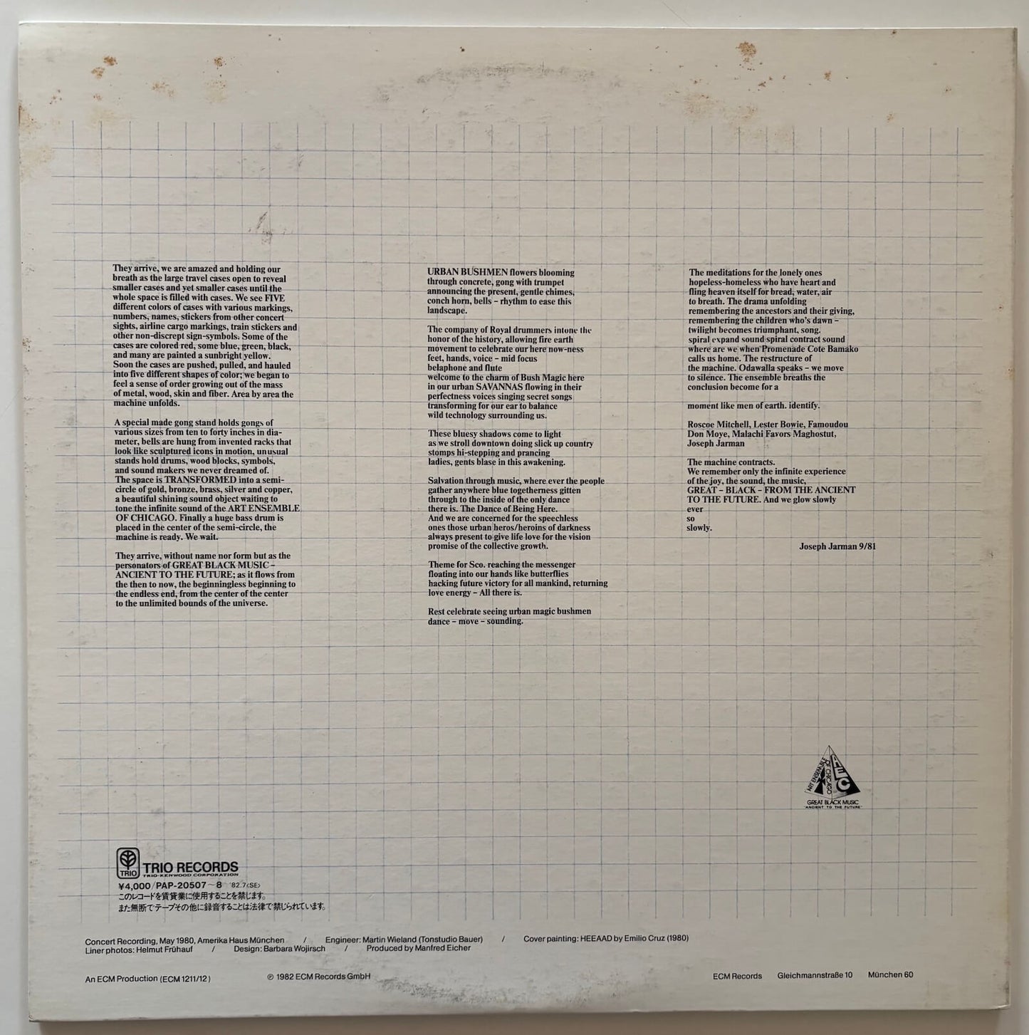 The Art Ensemble Of Chicago - Urban Bushmen (1982 Japanese ECM 2LP)