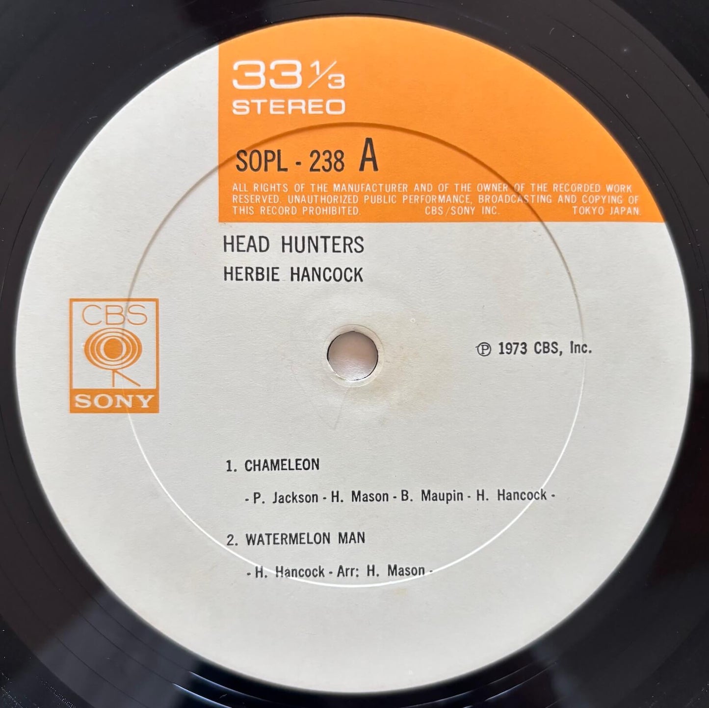 Herbie Hancock - Head Hunters (1973 Japanese CBS/Sony Vinyl LP)