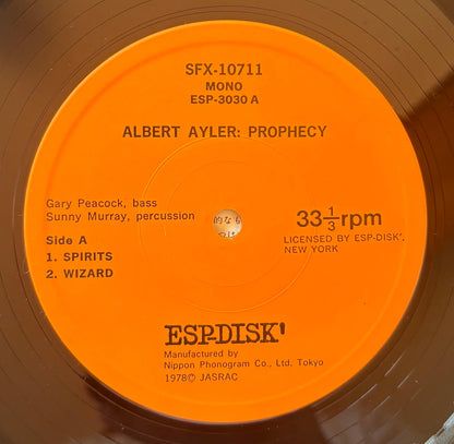 Albert Ayler - Prophecy (1978 Japanese ESP-Disk' Mono Vinyl LP)