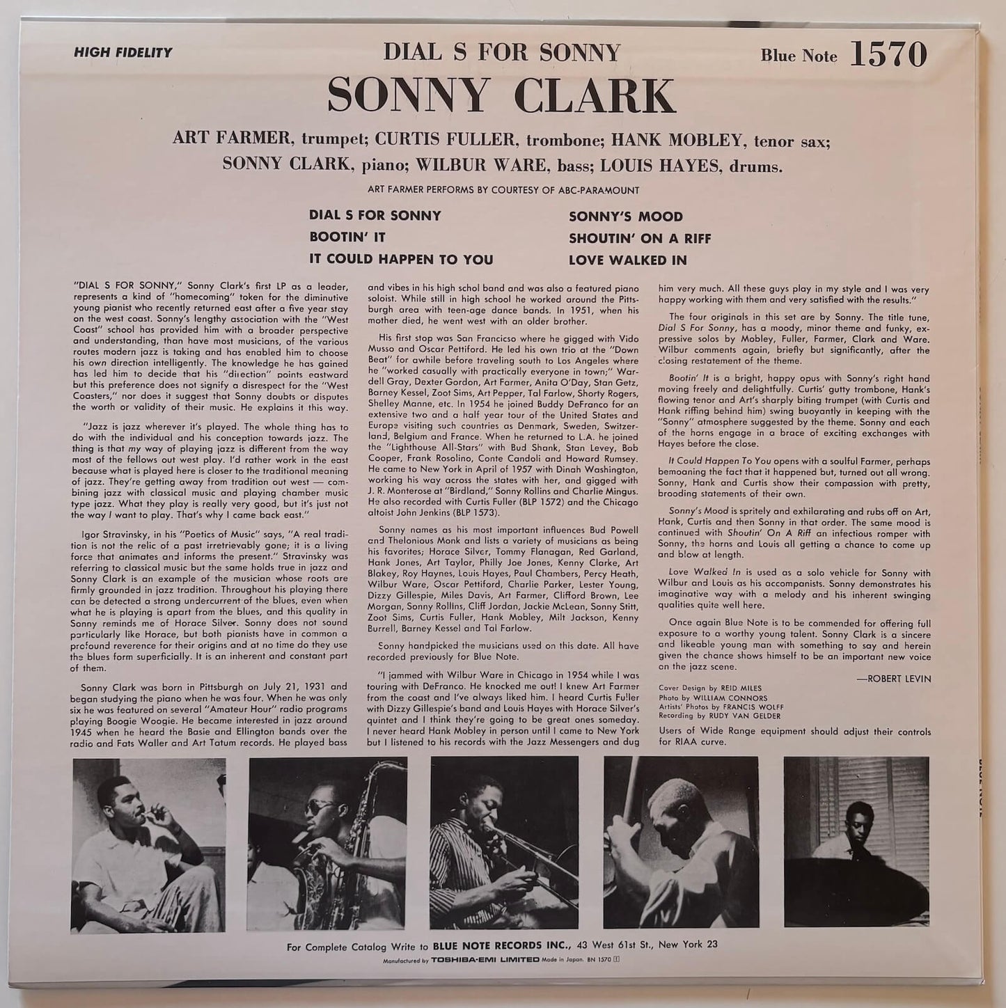 Sonny Clark - Dial "S" For Sonny (1990 Japanese Blue Note Mono LP Limited Edition)