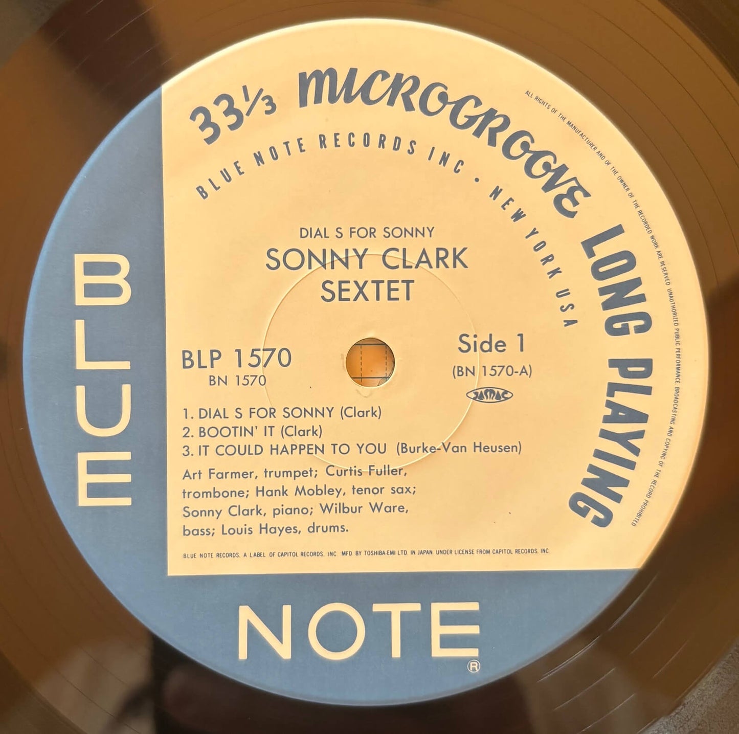 Sonny Clark - Dial "S" For Sonny (1990 Japanese Blue Note Mono LP Limited Edition)