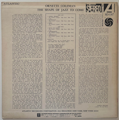 Ornette Coleman - The Shape Of Jazz To Come (1971 Japanese Atlantic Stereo LP)