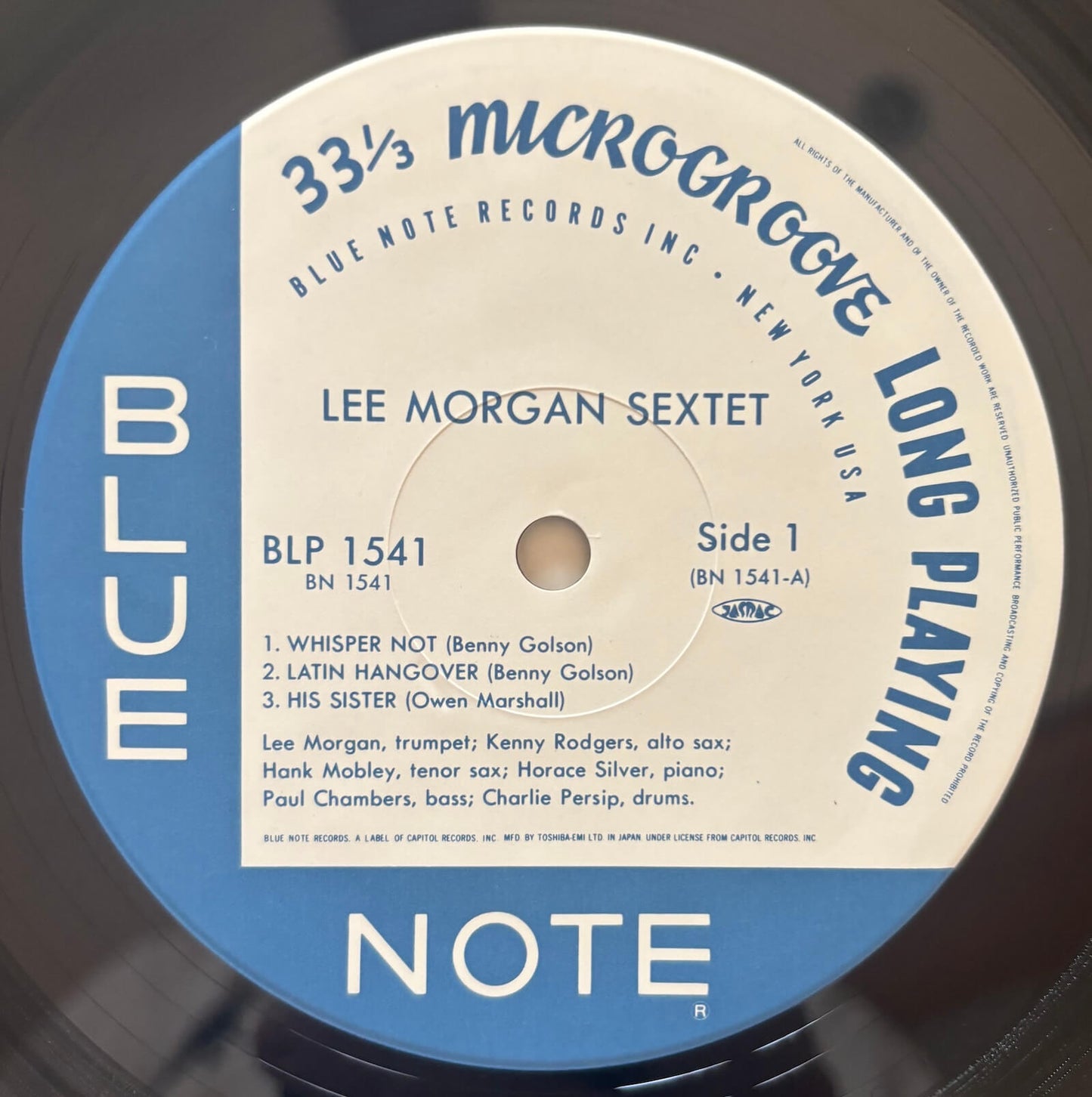 Lee Morgan - Sextet (1990 Japanese Blue Note Mono LP Limited Edition)
