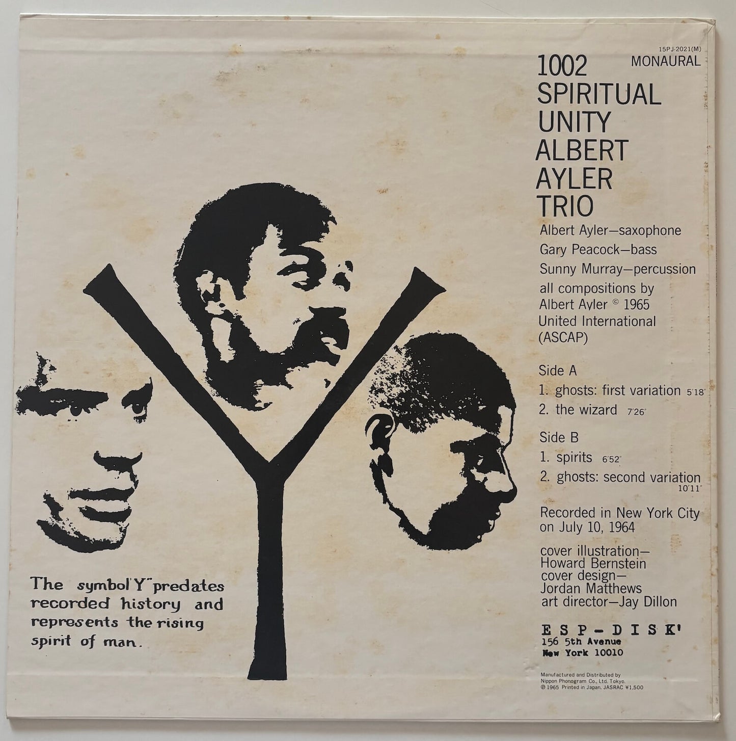 Albert Ayler Trio - Spiritual Unity (1980 Japanese ESP-Disk' Mono LP)