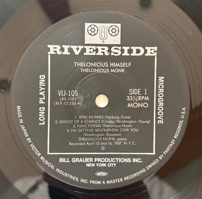 Thelonious Monk - Thelonious Himself (1984 Japanese Riverside Mono LP)