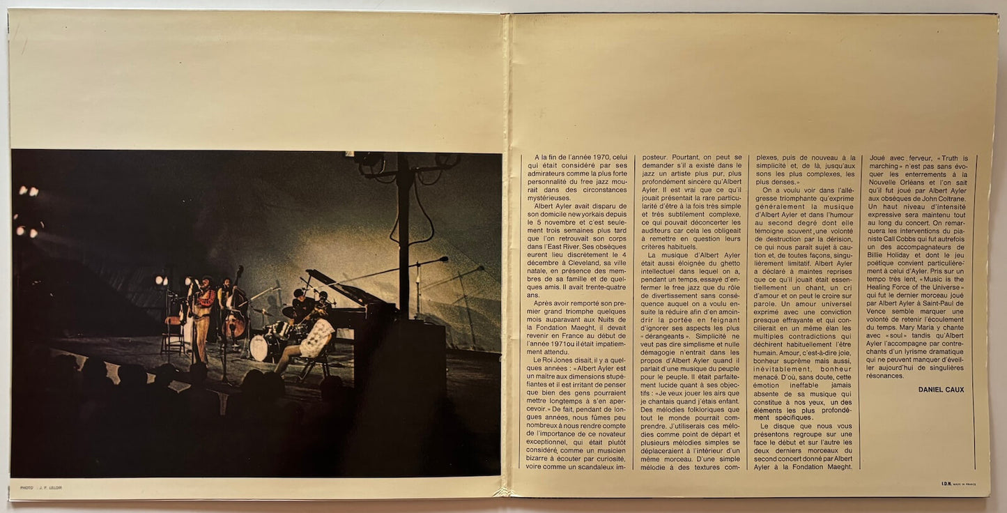 Albert Ayler - Nuits De La Fondation Maeght Volume 2 (1970 French Shandar Gatefold LP)