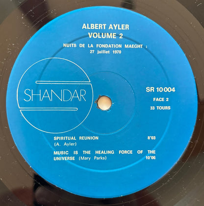 Albert Ayler - Nuits De La Fondation Maeght Volume 2 (1970 French Shandar Gatefold LP)