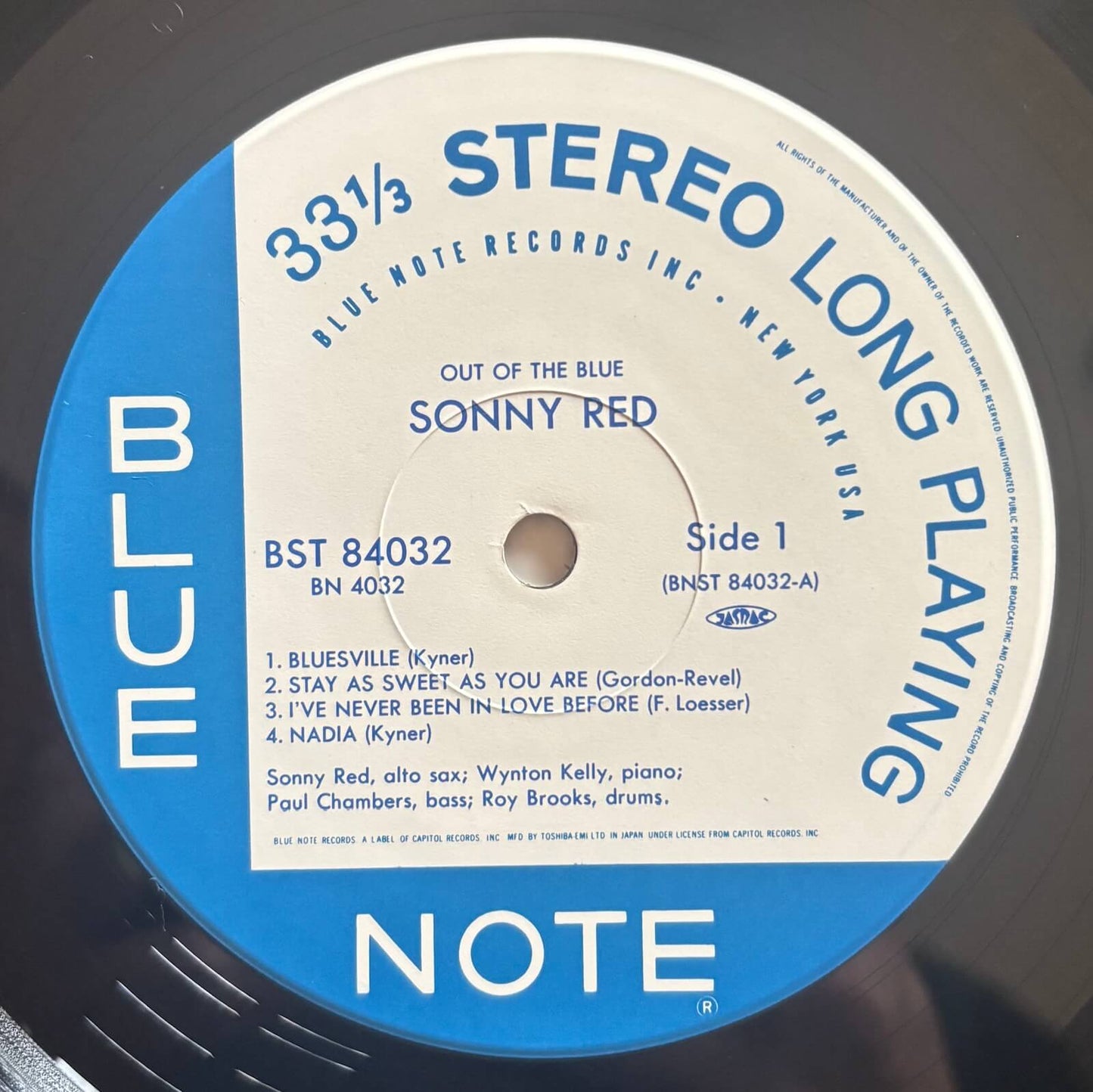 Sonny Red - Out Of The Blue (1989 Japanese Blue Note Stereo LP Limited Edition)