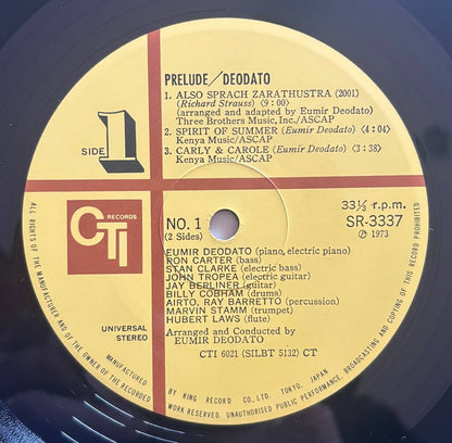 Deodato - Prelude (1973 Japanese CTI Gatefold LP with Obi)