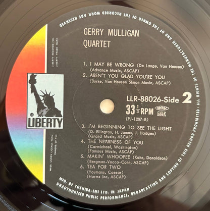 Gerry Mulligan Quartet - Pacific Jazz (1974 Japanese Liberty Vinyl LP with Obi)