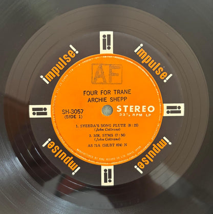 Archie Shepp - Four For Trane (1965 Japanese Impulse! Stereo LP)
