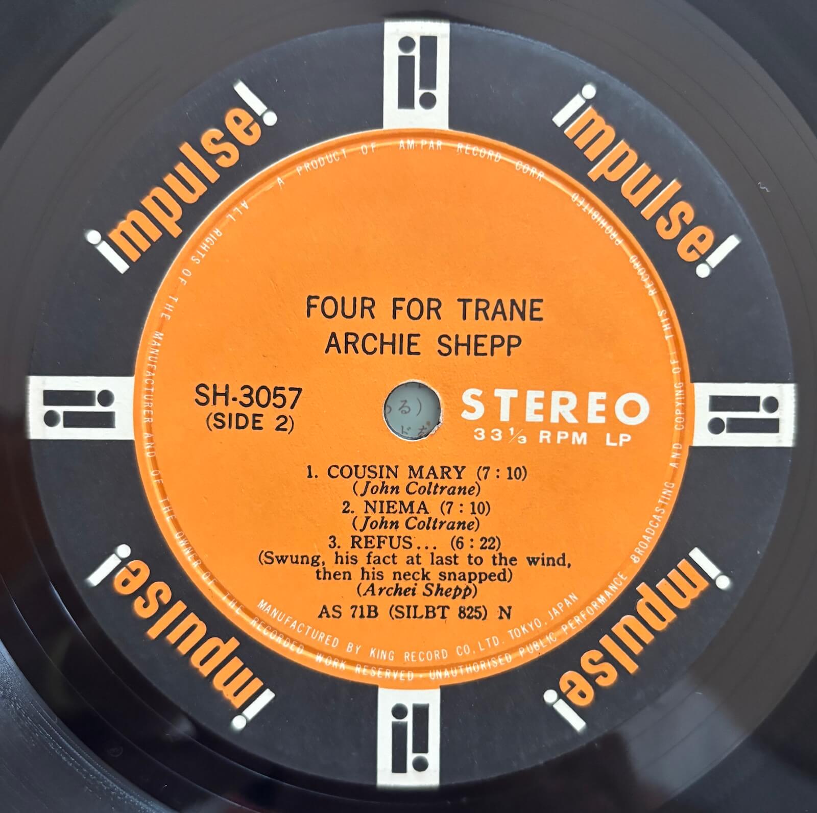 ⁄ ARCHIE SHEPP | GELDER VAN アーチー・シェップ TRANE FOR FOUR A-71