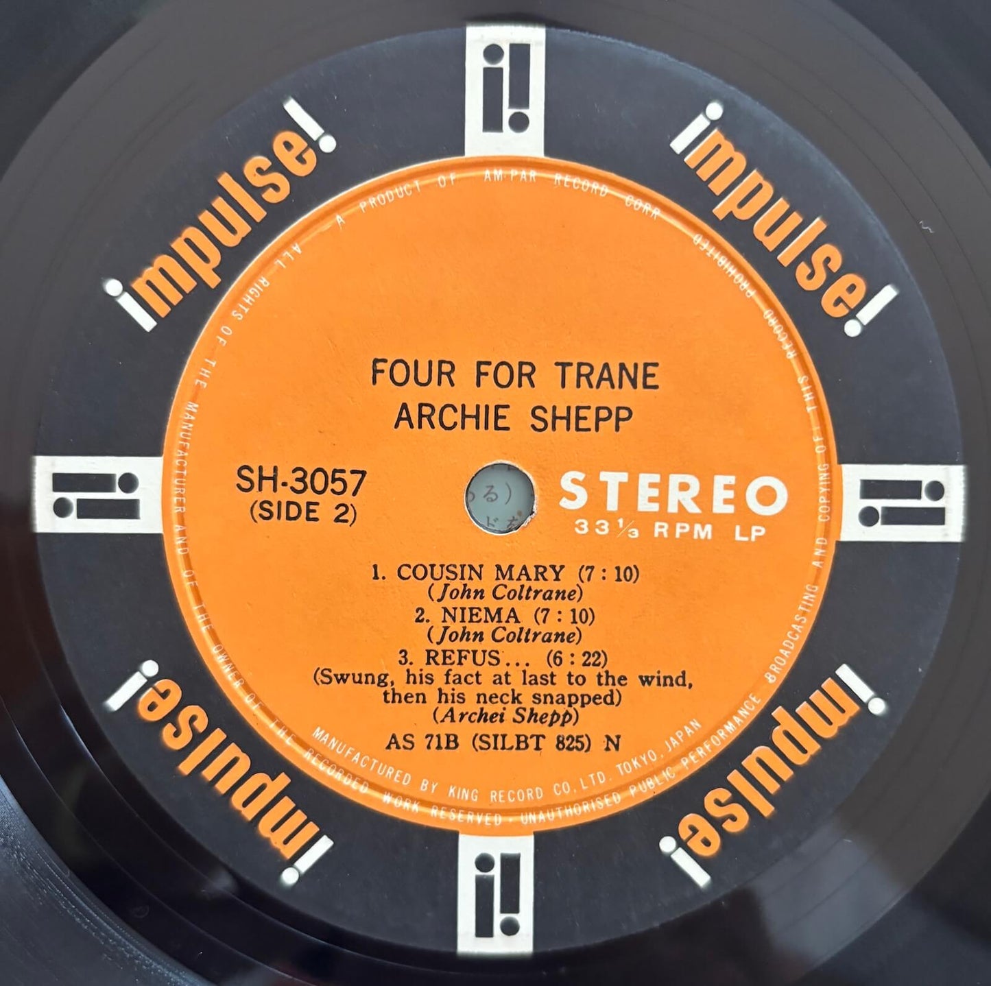 Archie Shepp - Four For Trane (1965 Japanese Impulse! Stereo LP)