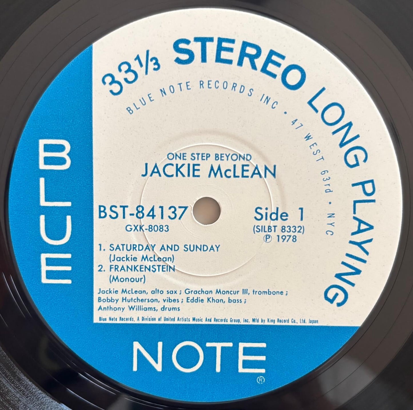 Jackie McLean - One Step Beyond (1978 Japanese Blue Note Masterpiece Selection LP)