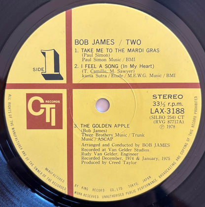 Bob James - Two (1978 Japanese CTI Original 1500 Series LP)