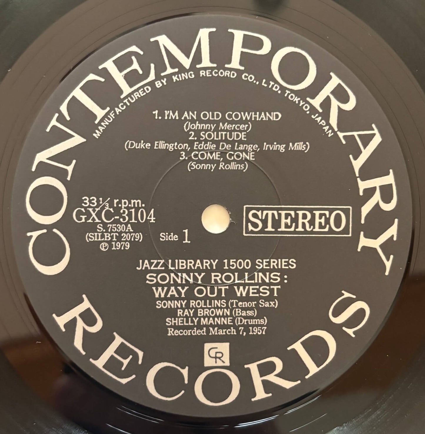 Sonny Rollins - Way Out West (1979 Japanese Contemporary Jazz Library 1500 LP)