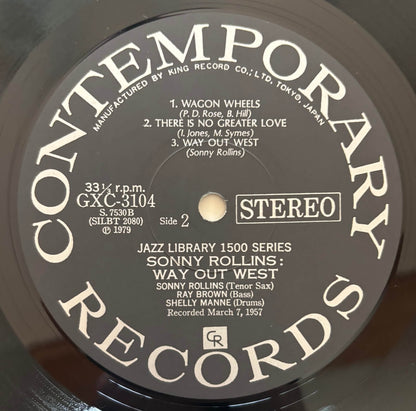 Sonny Rollins - Way Out West (1979 Japanese Contemporary Jazz Library 1500 LP)