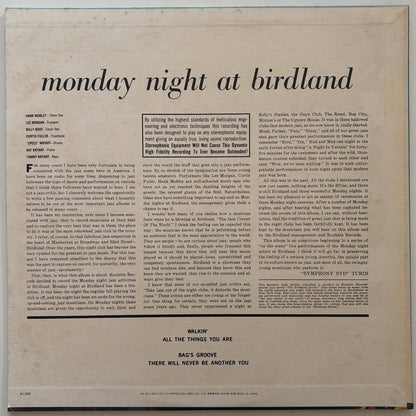 Hank Mobley / Billy Root / Curtis Fuller / Lee Morgan - Monday Night at Birdland (1977 Japanese Roulette Vinyl LP)