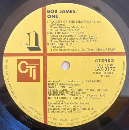 Bob James - One (1978 Japanese CTI Limited Edition Vinyl LP)