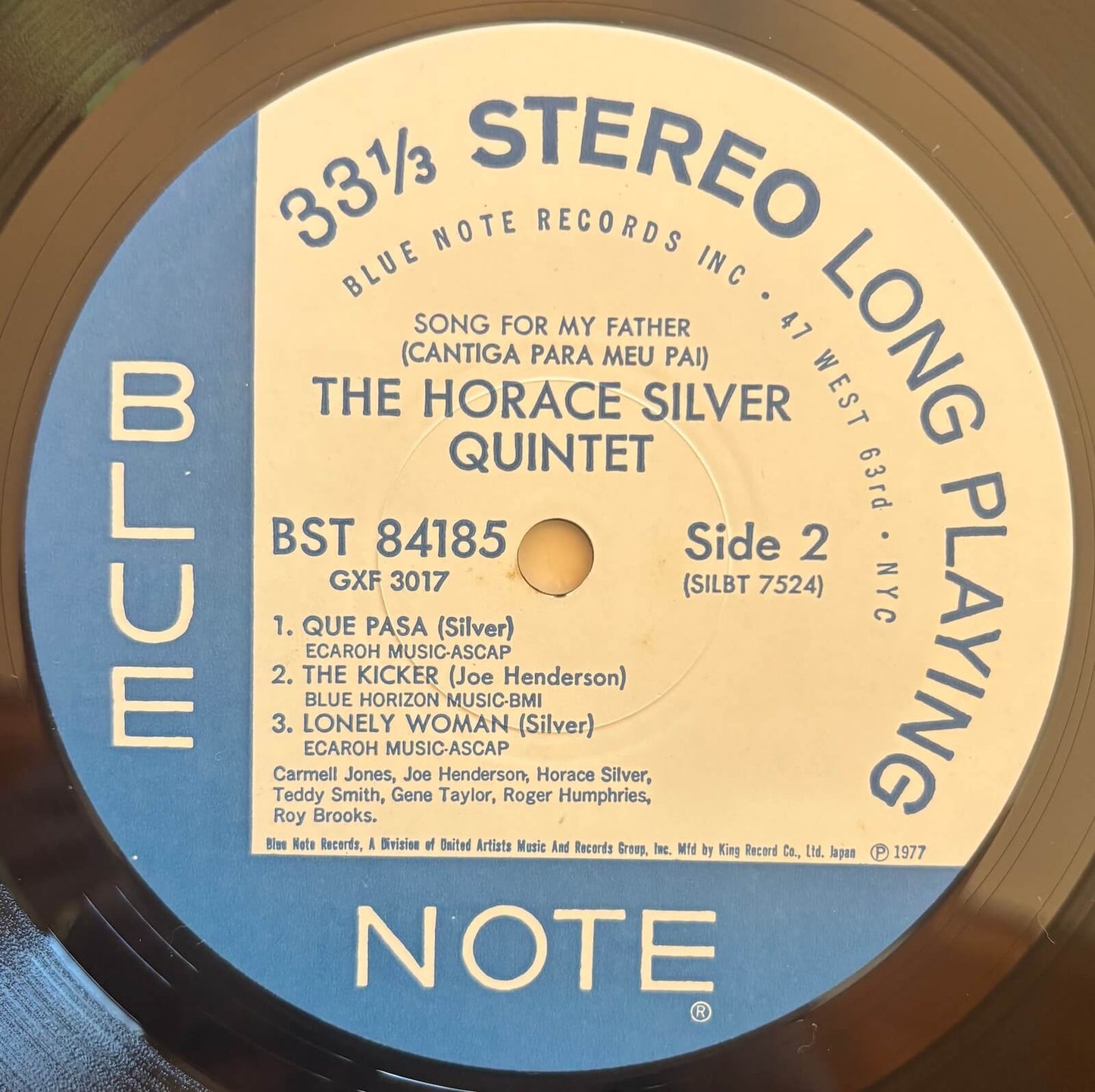 The Horace Silver Quintet - Song For My Father (1977 Japanese Blue Note Vinyl LP)