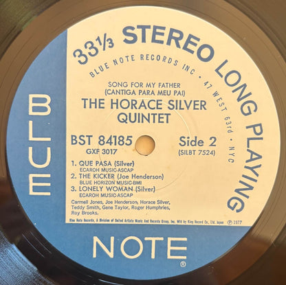 The Horace Silver Quintet - Song For My Father (1977 Japanese Blue Note Vinyl LP)