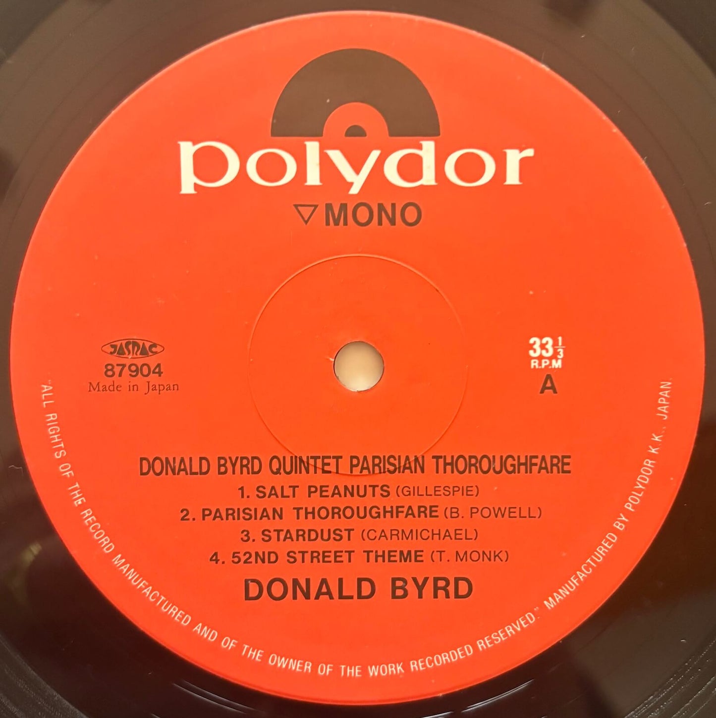 Donald Byrd Quintet - Parisian Thoroughfare (1991 Japanese Polydor Mono Vinyl LP)