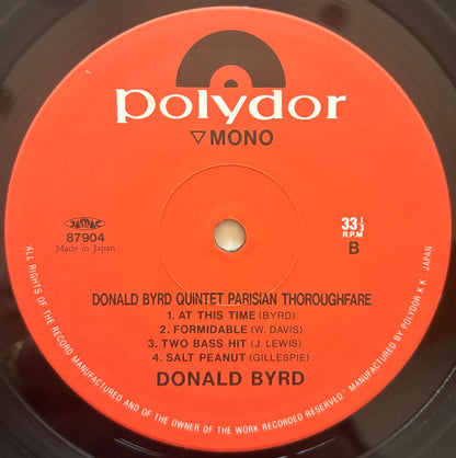 Donald Byrd Quintet - Parisian Thoroughfare (1991 Japanese Polydor Mono Vinyl LP)