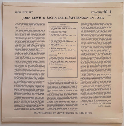 John Lewis & Sacha Distel - Afternoon in Paris (1958 Japanese Atlantic ATL-5013 Original LP, Mono)