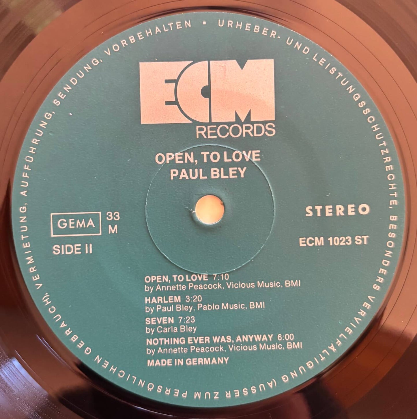 Paul Bley - Open, To Love (1973 Original German ECM LP, ECM 1023, Pallas)