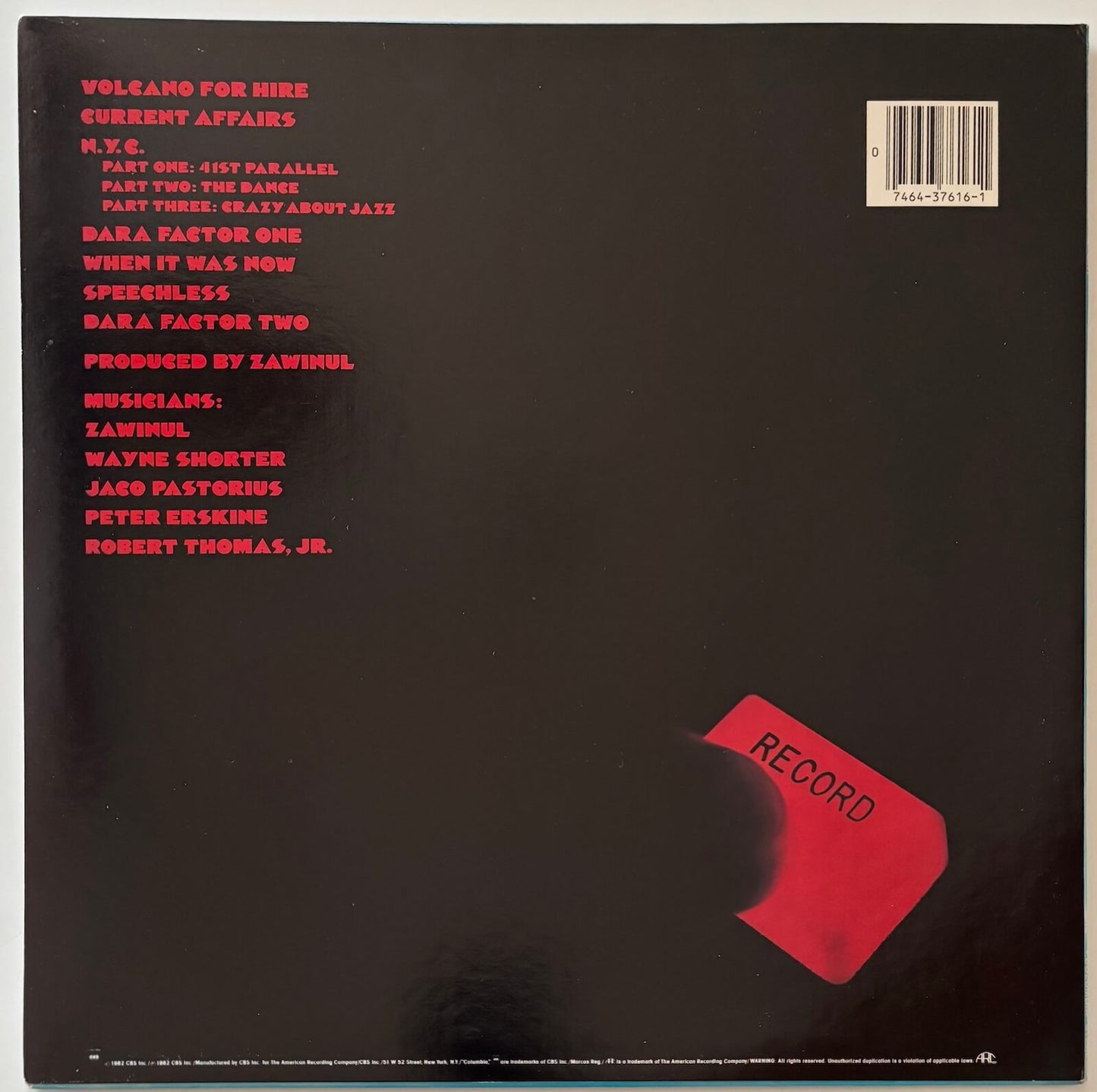 Weather Report - Weather Report (1982 US Columbia Vinyl LP)