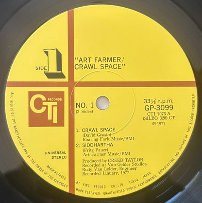 Art Farmer - Crawl Space (1977 Japanese CTI LP Gatefold)