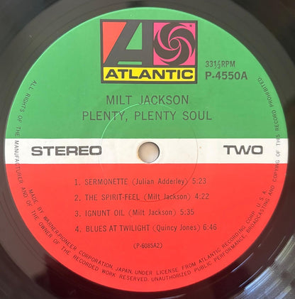 Milt Jackson - Plenty, Plenty Soul (1976 Japanese Atlantic Vinyl LP)