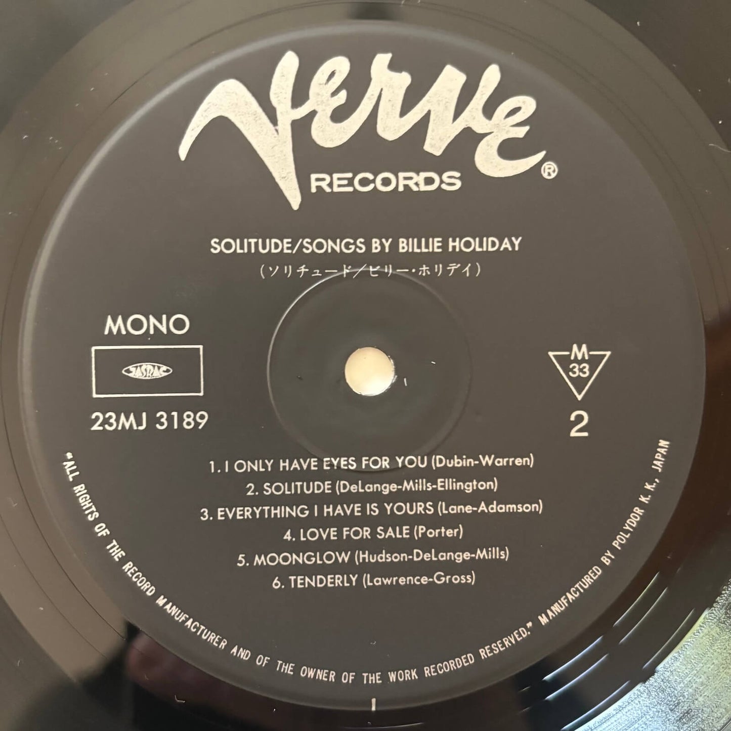 Billie Holiday - Solitude (1982 Japanese Verve Mono LP)
