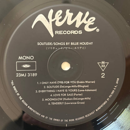 Billie Holiday - Solitude (1982 Japanese Verve Mono LP)