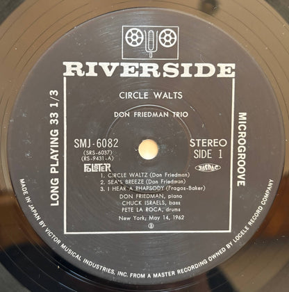 Don Friedman Trio - Circle Waltz (1975 Japanese Riverside Vinyl LP)