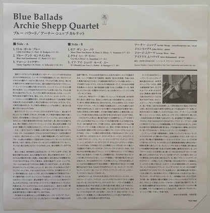 Archie Shepp Quartet - Blue Ballads (1996 Japanese Venus Records, Limited Edition Vinyl LP)