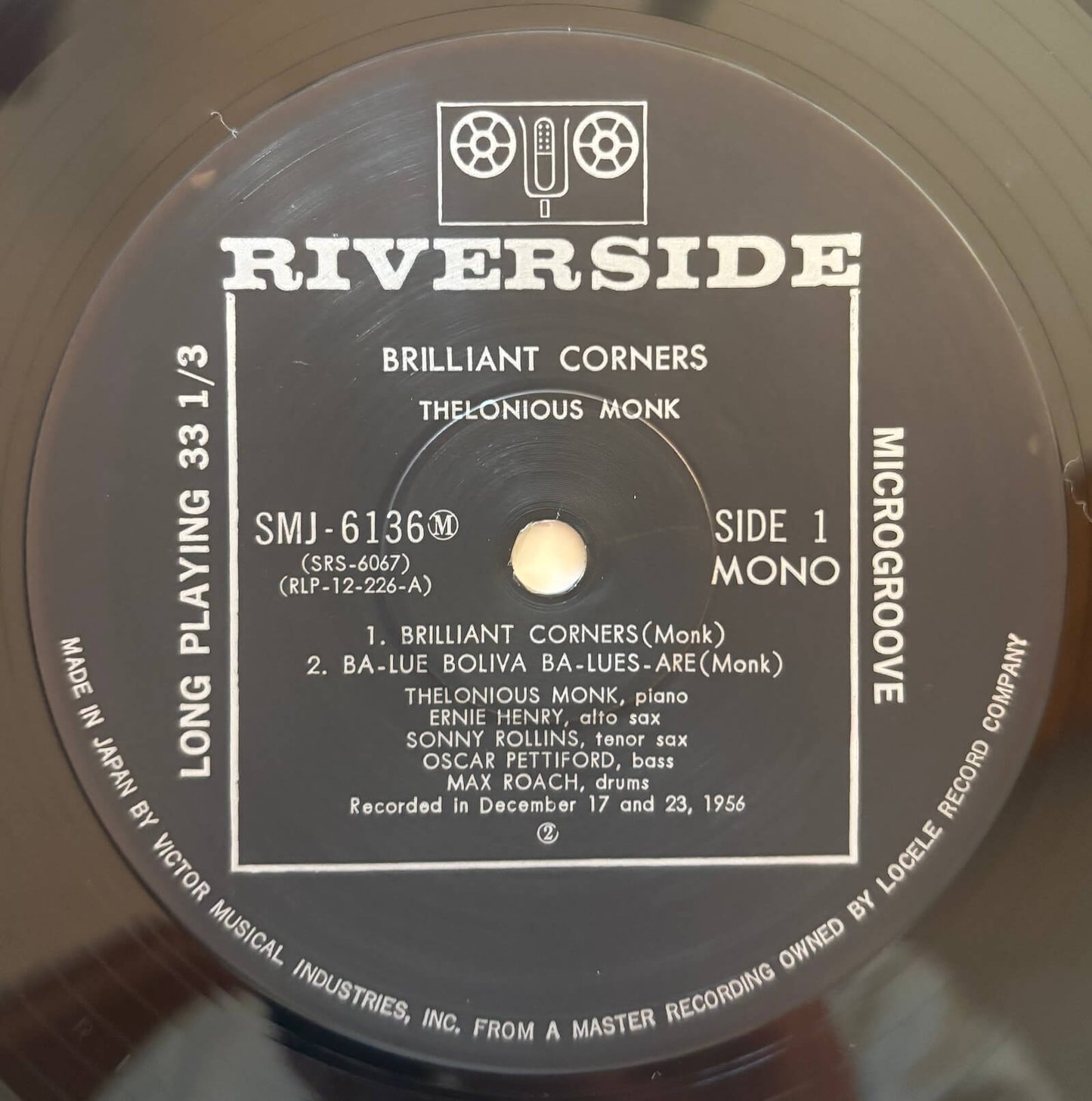 Thelonious Monk - Brilliant Corners (1976 Japanese Riverside SMJ-6136(M) Mono LP)