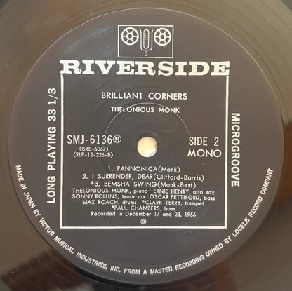 Thelonious Monk - Brilliant Corners (1976 Japanese Riverside SMJ-6136(M) Mono LP)