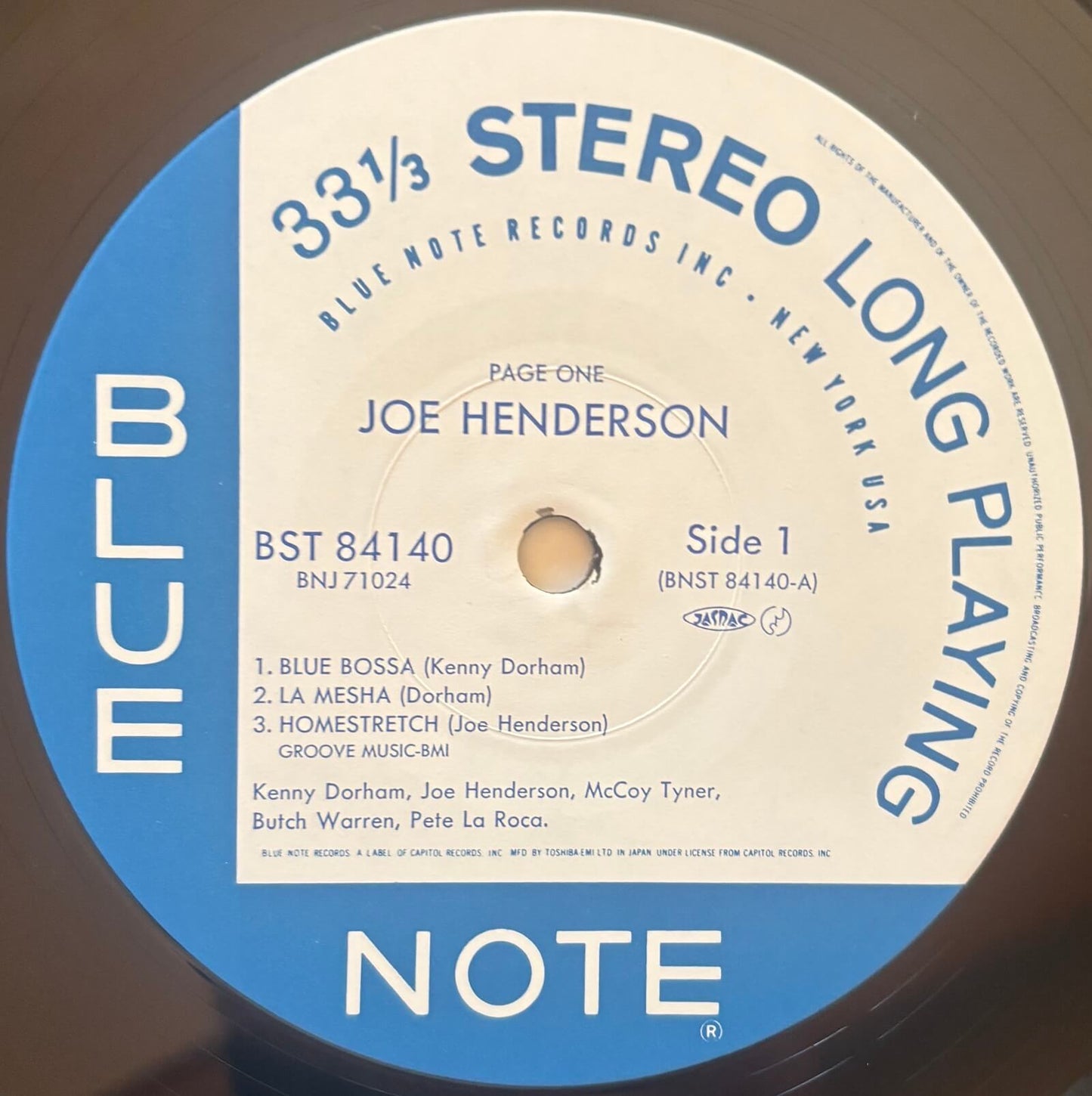 Joe Henderson - Page One (1984 Japanese Blue Note Vinyl LP)