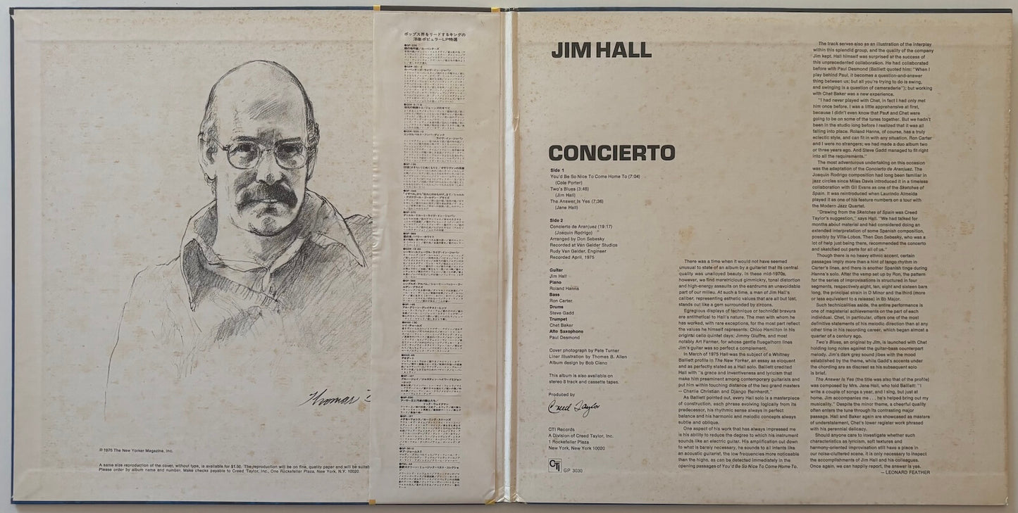 Jim Hall - Concierto (1975 Japanese CTI Gatefold Vinyl LP)