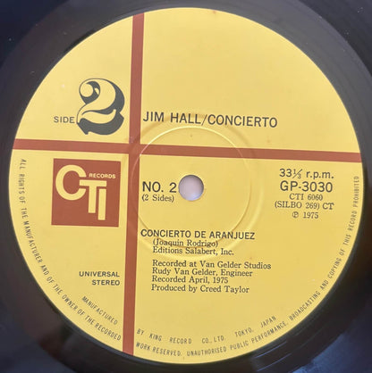 Jim Hall - Concierto (1975 Japanese CTI Gatefold Vinyl LP)
