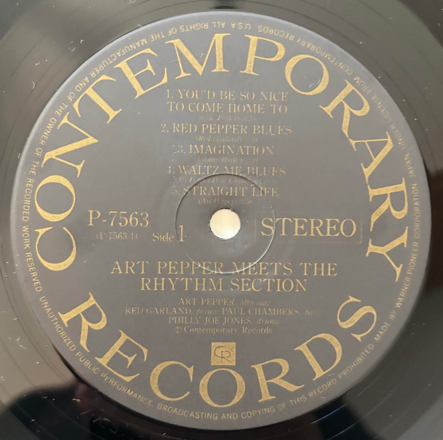 Art Pepper - Art Pepper Meets the Rhythm Section (1982 Japanese Contemporary Records LP)