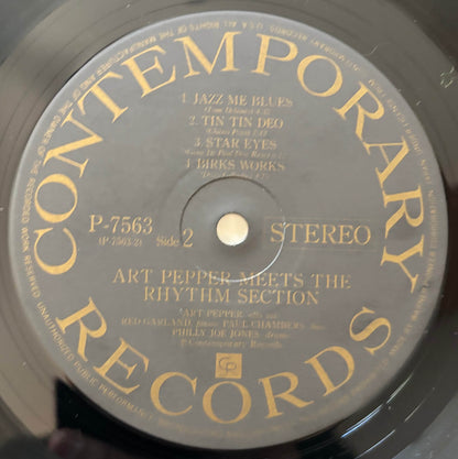 Art Pepper - Art Pepper Meets the Rhythm Section (1982 Japanese Contemporary Records LP)