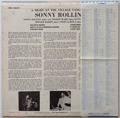 Sonny Rollins - A Night at the Village Vanguard (1978 Japanese Blue Note GXK 8101(M) Mono LP)