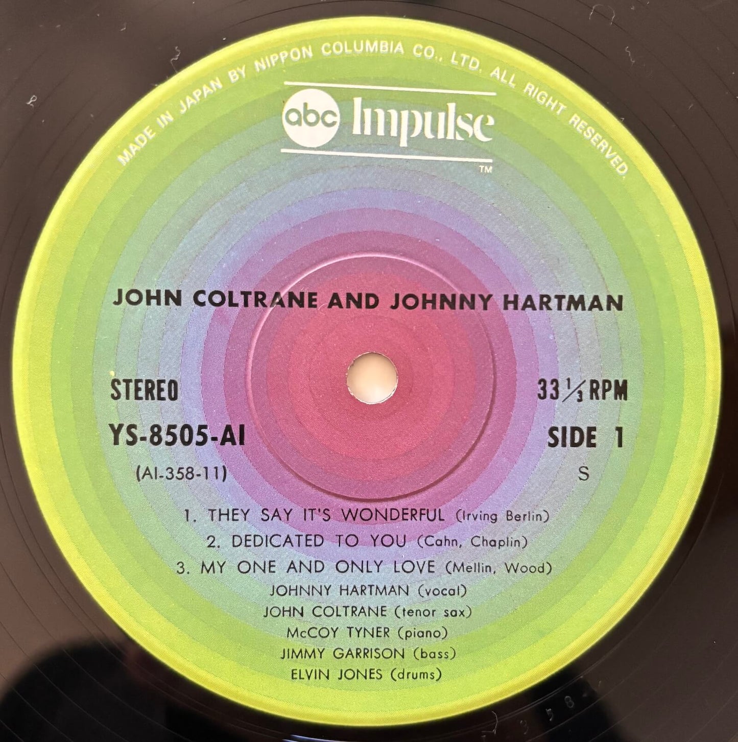 John Coltrane and Johnny Hartman (1976 Japanese ABC Impulse! YS-8505-AI Gatefold LP)