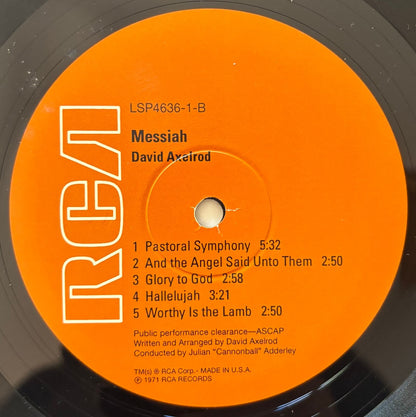 David Axelrod - Messiah (2000 US RCA LSP-4636 Reissue LP)