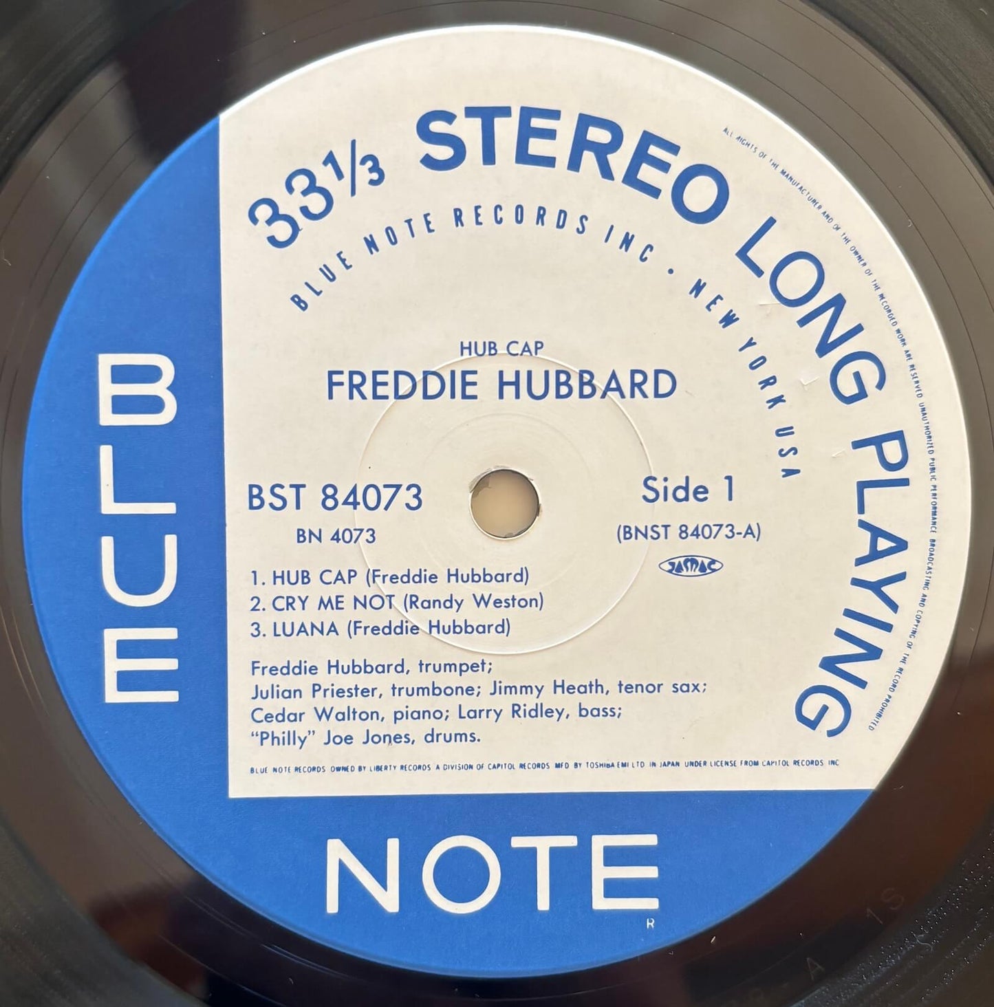Freddie Hubbard - Hub Cap (1992 Japanese Blue Note BN 4073 Stereo LP)