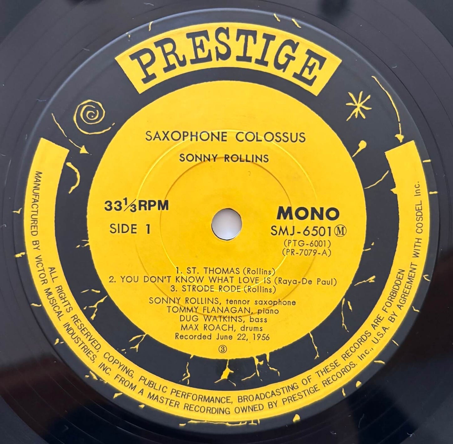 Sonny Rollins - Saxophone Colossus (1975 Japanese Prestige Mono LP)